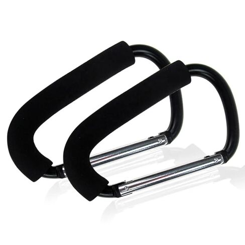 2 Pack Stroller Hooks, 6.7" Extra Large Carabiner for Shopping Bags, Luggage, Diaper Bags, Purses, Dog Leash, Camping, Garage, Large Carabiner, Baby Essentials in Kuwait