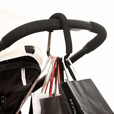 2 Pack Stroller Hooks, 6.7" Extra Large Carabiner for Shopping Bags, Luggage, Diaper Bags, Purses, Dog Leash, Camping, Garage, Large Carabiner, Baby Essentials in Kuwait