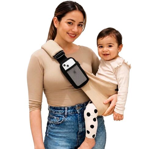 LizaBloom Baby Sling Carrier, Hands-Free Side Hip Baby Carrier (15-44 lbs) | Toddler Hip Carrier & Baby Sling in Kuwait