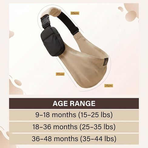 LizaBloom Baby Sling Carrier, Hands-Free Side Hip Baby Carrier (15-44 lbs) | Toddler Hip Carrier & Baby Sling in Kuwait