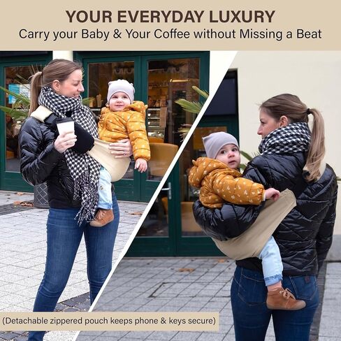 LizaBloom Baby Sling Carrier, Hands-Free Side Hip Baby Carrier (15-44 lbs) | Toddler Hip Carrier & Baby Sling in Kuwait