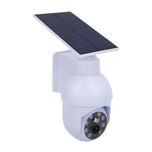 Dummy Fake Security Cameras, Solar Powered Surveillance Security Camera | Outdoor CCTV Dome, Sensor Light, LED Light for Night, Waterproof, for Yard Patio Pathway Outdoor Safety Alert (White 1 Pack) in Kuwait