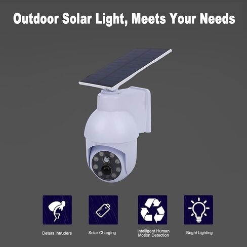 Dummy Fake Security Cameras, Solar Powered Surveillance Security Camera | Outdoor CCTV Dome, Sensor Light, LED Light for Night, Waterproof, for Yard Patio Pathway Outdoor Safety Alert (White 1 Pack) in Kuwait
