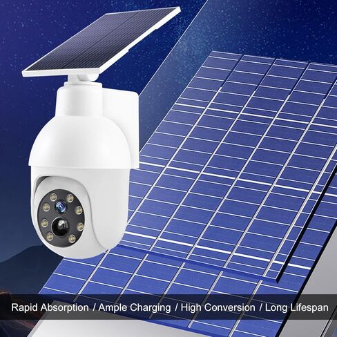 Dummy Fake Security Cameras, Solar Powered Surveillance Security Camera | Outdoor CCTV Dome, Sensor Light, LED Light for Night, Waterproof, for Yard Patio Pathway Outdoor Safety Alert (White 1 Pack) in Kuwait