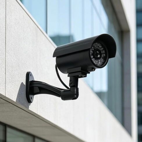 Solar Powered Dummy CCTV Camera Blinking LED Adjustable Mount Fake Security Camera Indoor Outdoor in Kuwait