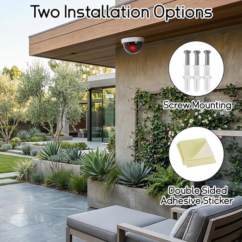 9 Pack Dummy Fake Camera CCTV Dome Fake Security, Wireless Surveillance Dummy CCTV, Flashing Red LED Light, with Screws Tape, White Decoy Camera, for Indoor Outdoor Home Business Premises in Kuwait