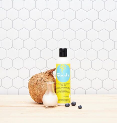 Curls Blueberry Bliss Blueberry & Coconut Hair Milk - 8 fl oz, Leave In Conditioner and Styler, Moisturizing & Nourishing, for Curly, Natural, and Coily Hair in Kuwait