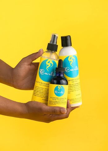Curls Blueberry Bliss Blueberry & Coconut Hair Milk - 8 fl oz, Leave In Conditioner and Styler, Moisturizing & Nourishing, for Curly, Natural, and Coily Hair in Kuwait