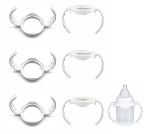 6Pack Baby Bottle Handles for Evenflo Wide Neck 5oz/6oz/9oz Baby Bottle, Ergonomic Non Slip Grip Easy Changing (Only Fit Evenflo Wide Neck Bottle) in Kuwait