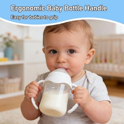 6Pack Baby Bottle Handles for Evenflo Wide Neck 5oz/6oz/9oz Baby Bottle, Ergonomic Non Slip Grip Easy Changing (Only Fit Evenflo Wide Neck Bottle) in Kuwait