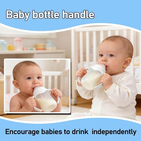 6Pack Baby Bottle Handles for Evenflo Wide Neck 5oz/6oz/9oz Baby Bottle, Ergonomic Non Slip Grip Easy Changing (Only Fit Evenflo Wide Neck Bottle) in Kuwait