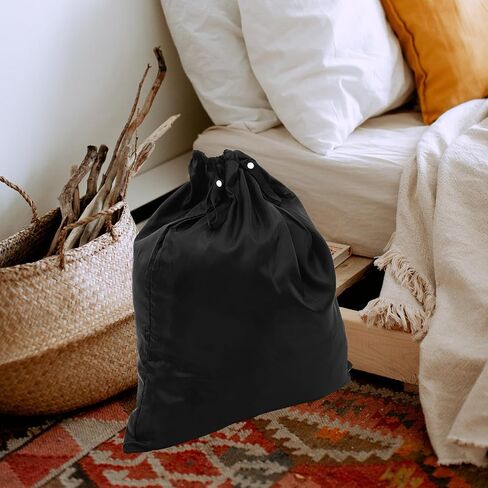 Waterproof Portable Diaper Storage Pouch for Babies Made of Sturdy Oxford Cloth with Handle Straps, Suitable for Hanging on Door Knobs or Towel Rods, Black Diaper Bag Pouch in Kuwait