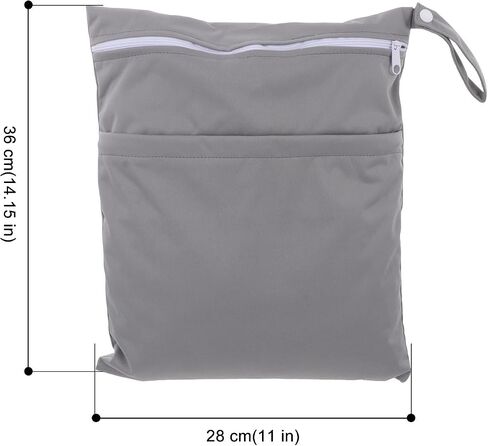 Tofficu 2pcs Diaper Storage Bags Waterproof Cloth Pouch with Two Zippered Pockets for Diaper Organization and Traveling Use in Kuwait