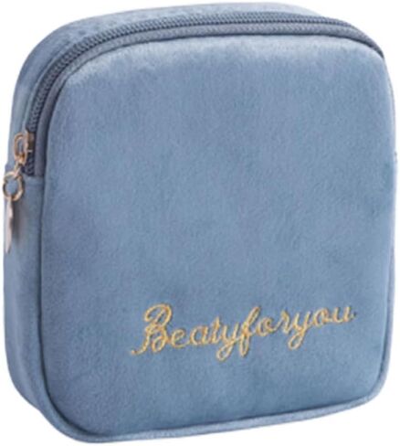 Portable Multi-purpose Sanitary Bag Women Storage with Towel for Large Capacity Lightweight Cotton Material Zippered Pouch and Suitable for Outdoor and Office Use in Kuwait
