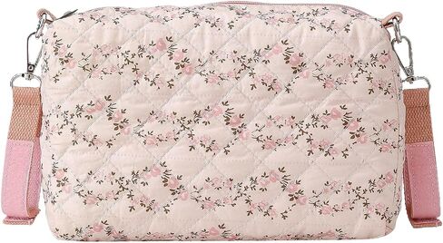 Large Capacity Floral Outdoor Diaper Bag Multifunctional Reusable Portable Baby Essential (Flower Pink) in Kuwait