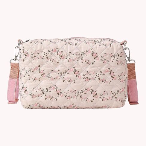 Large Capacity Floral Outdoor Diaper Bag Multifunctional Reusable Portable Baby Essential (Flower Pink) in Kuwait