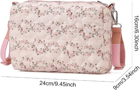 Large Capacity Floral Outdoor Diaper Bag Multifunctional Reusable Portable Baby Essential (Flower Pink) in Kuwait