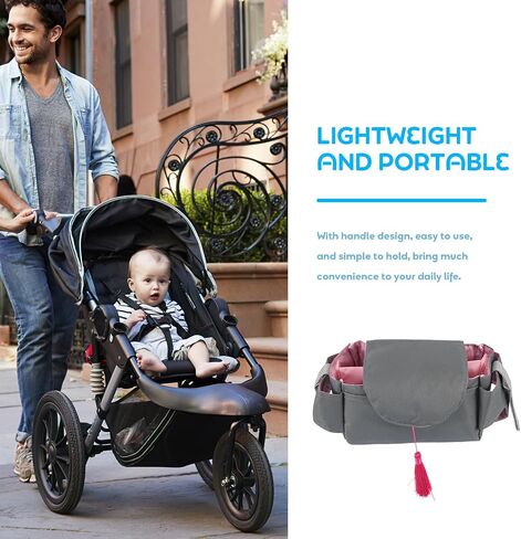jojofuny Portable Material for Featuring Outdoor Use Lightweight Cloth Diaper Organizer Bag with Large Capacity Tassel Design and Parents and Infants in Kuwait