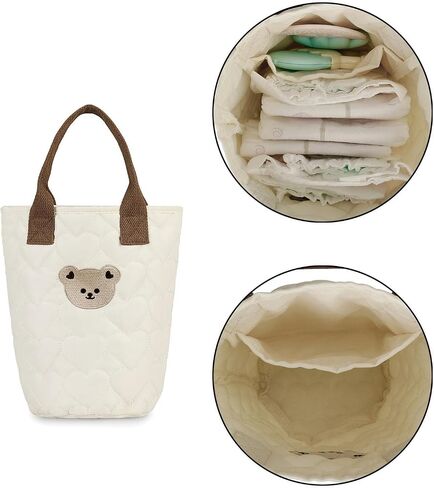 Women Handbag Diaper Toy Organizer Storage Basket Cloth Shopping Bag with Large Capacity and Soft Structure for Carrying Essentials Suitable for in Kuwait