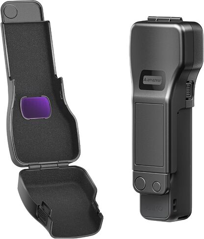AMAZEAR Gimbal Screen Protective Cover for DJI OSMO Pocket 4/3/Xtra Muse, Pocket4 Accessories Portable Lens Cap Hard Case with Soft Lining for Carry/Protection/Storage, Quick Open/Close, Pink in Kuwait