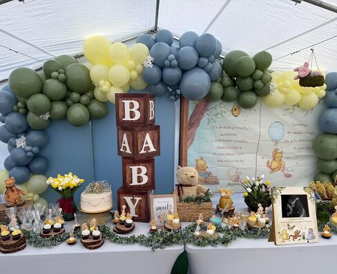 Winnie Ultrasound Picture Frame Baby Shower Decorations Wooden Pregnancy Keepsake Milestone Table Sign Gifts For Gender Reveal Nursery Room Decor in Kuwait