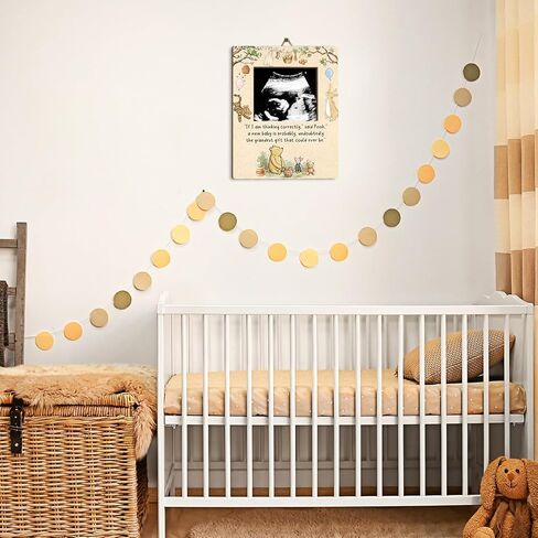 Classic Winnie Baby Shower Sign Picture Frame, Honey Bear Winnie Sonogram Picture Frame, Classic Pooh Ultrasound Photo Frames, Gender Reveal Gifts Pregnancy Milestone Keepsake - 4.3 * 5.3 IN Photos/02 in Kuwait