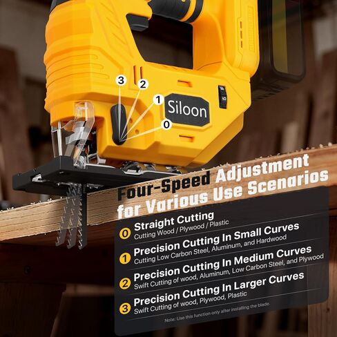 Jig Saw with Dw 20v Battery,Cordless Jigsaw with 7 Speed Variable ​​Up to 3200RPM, LED Light, 45° Bevel Cuts,3 Orbital Settings for Straight/Curve/Bevel/Circle Cutting(Battery Not Included) in Kuwait