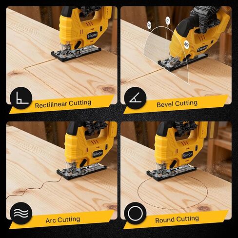Jig Saw with Dw 20v Battery,Cordless Jigsaw with 7 Speed Variable ​​Up to 3200RPM, LED Light, 45° Bevel Cuts,3 Orbital Settings for Straight/Curve/Bevel/Circle Cutting(Battery Not Included) in Kuwait