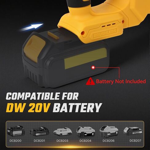 Jig Saw with Dw 20v Battery,Cordless Jigsaw with 7 Speed Variable ​​Up to 3200RPM, LED Light, 45° Bevel Cuts,3 Orbital Settings for Straight/Curve/Bevel/Circle Cutting(Battery Not Included) in Kuwait