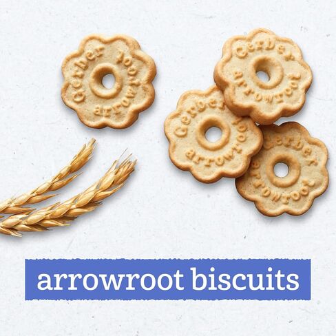 Gerber Arrowroot Biscuits Toddler Snack, 5.5 Oz | Toddler snack; arrowroot biscuits; vitamin E; finger foods; 5.5 oz pouch in Kuwait