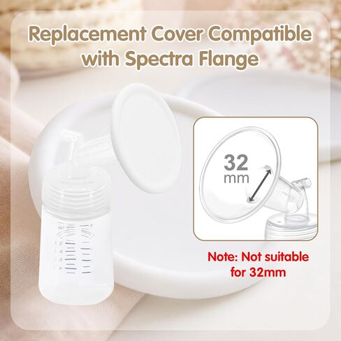 2Pcs Silicone Breast Pump Covers for Spectra Flange | Storage Lid for Flange Valve Tube Backflow Protector Pump Parts Fridge Cover in Kuwait
