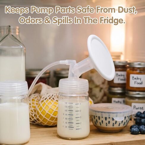 2Pcs Silicone Breast Pump Covers for Spectra Flange | Storage Lid for Flange Valve Tube Backflow Protector Pump Parts Fridge Cover in Kuwait