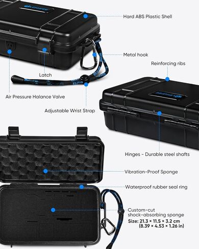 Lekufee Travel Waterproof Hard Case Compatible with DJI Osmo Pocket 4P, Osmo Pocket 4, Creator Combo, Vlog Camera, and Accessories(Case & Bag Only) in Kuwait