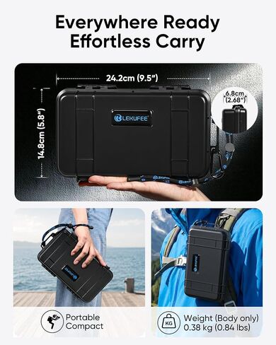 Lekufee Travel Waterproof Hard Case Compatible with DJI Osmo Pocket 4P, Osmo Pocket 4, Creator Combo, Vlog Camera, and Accessories(Case & Bag Only) in Kuwait