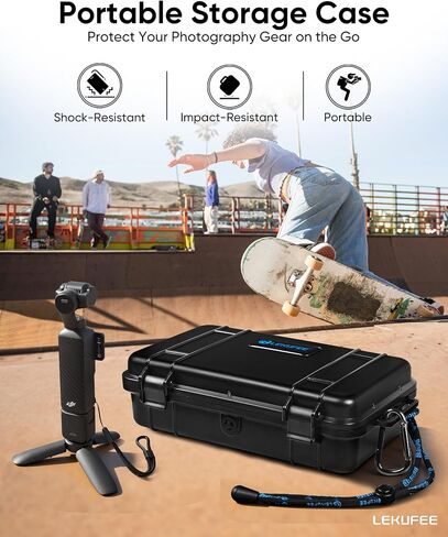Lekufee Travel Waterproof Hard Case Compatible with DJI Osmo Pocket 4P, Osmo Pocket 4, Creator Combo, Vlog Camera, and Accessories(Case & Bag Only) in Kuwait