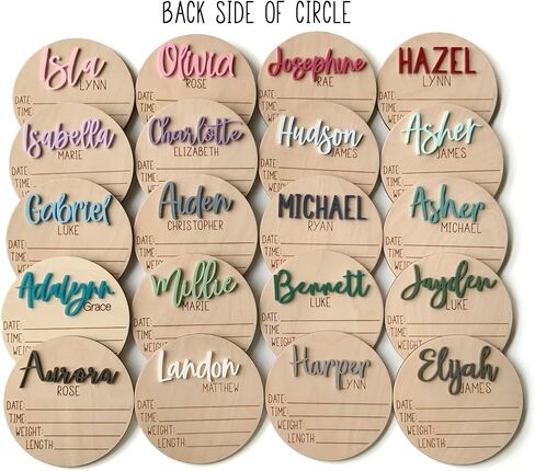 Double Sided Personalized Newborn Baby Birth Announcement Sign for Hospital | Newborn photography prop, Baby Name Plate in Kuwait