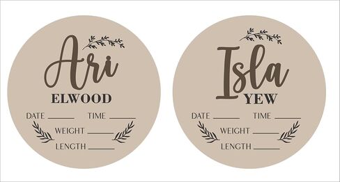 Personalized Baby Name Sign with Birth Stats | Custom Wood & Acrylic, First & Middle Name, Hospital Photo Prop, Nursery Wall Decor, Newborn Announcement Plaque in Kuwait
