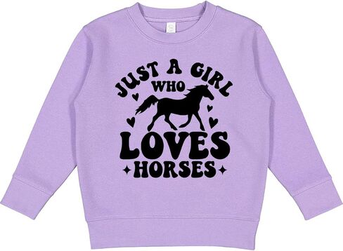 inktastic Just a Girl Who Loves Horses Toddler Sweatshirt in Kuwait