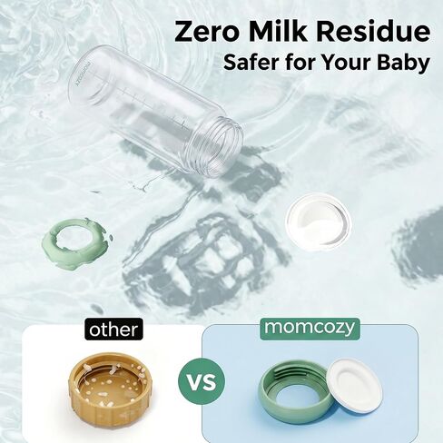 Momcozy Natural Baby Bottle, 12oz Narrow-Neck Breast Milk Container, Breastmilk Storage Bottle for Fridge & Momcozy Breast Milk Cooler, BPA Free Milk Collection Bottles, Breastfeeding Essential, 2PCS in Kuwait