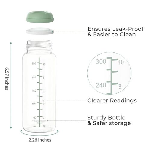 Momcozy Natural Baby Bottle, 12oz Narrow-Neck Breast Milk Container, Breastmilk Storage Bottle for Fridge & Momcozy Breast Milk Cooler, BPA Free Milk Collection Bottles, Breastfeeding Essential, 2PCS in Kuwait