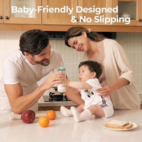 Momcozy Natural Baby Bottle, 12oz Narrow-Neck Breast Milk Container, Breastmilk Storage Bottle for Fridge & Momcozy Breast Milk Cooler, BPA Free Milk Collection Bottles, Breastfeeding Essential, 2PCS in Kuwait