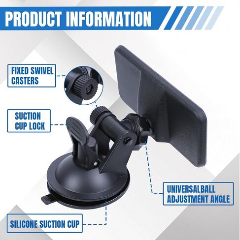 Baby Car Mirror with Suction Cup, 4.4"×2" Rectangular HD Glass Interior Rear View Mirror, 360° Rotation Adjustable Baby Rear Facing Mirrors for Windshield, Universal Car Accessories in Kuwait