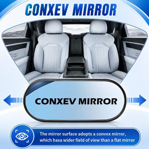 360° Rotatable HD Baby Car Mirror,Convex Wide Field Rear View Baby Mirror for Car Rear Seat Babies Monitoring,Cars Mirrors for Babies Clip-On & Stick-On Easy Installation in Kuwait