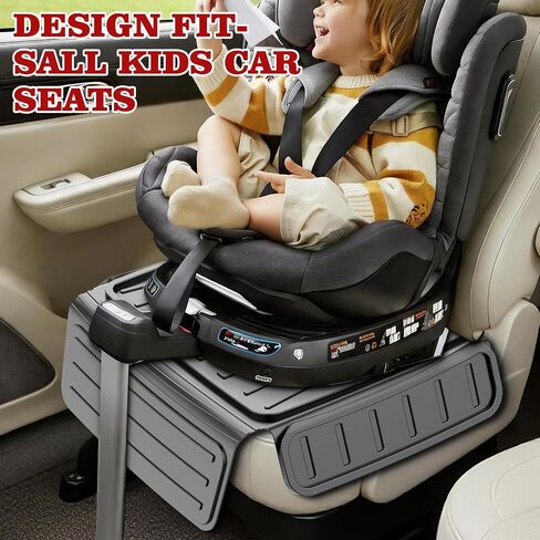 insefocc TPE Car Seat Protector for Child Car Seat, Waterproof Anti‑Slip No Imprints Car Seat Cover, Universal Booster Seat Protector for Baby & Pet, BPA‑Free Under Seat Car Mat（Black 2pc） in Kuwait