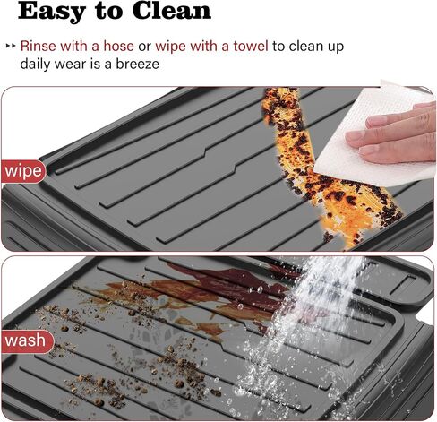 insefocc TPE Car Seat Protector for Child Car Seat, Waterproof Anti‑Slip No Imprints Car Seat Cover, Universal Booster Seat Protector for Baby & Pet, BPA‑Free Under Seat Car Mat（Black 2pc） in Kuwait