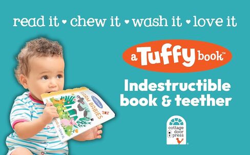 Tuffy Farm Babies Book - Washable, Chewable, Unrippable Pages With Hole For Stroller Or Toy Ring, Teether Tough, Ages 0-3 (A Tuffy Book) in Kuwait