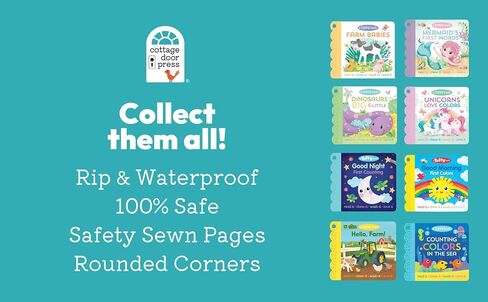 Tuffy Farm Babies Book - Washable, Chewable, Unrippable Pages With Hole For Stroller Or Toy Ring, Teether Tough, Ages 0-3 (A Tuffy Book) in Kuwait
