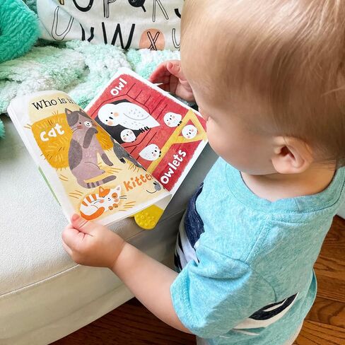 Tuffy Farm Babies Book - Washable, Chewable, Unrippable Pages With Hole For Stroller Or Toy Ring, Teether Tough, Ages 0-3 (A Tuffy Book) in Kuwait