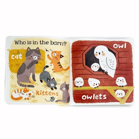 Tuffy Farm Babies Book - Washable, Chewable, Unrippable Pages With Hole For Stroller Or Toy Ring, Teether Tough, Ages 0-3 (A Tuffy Book) in Kuwait