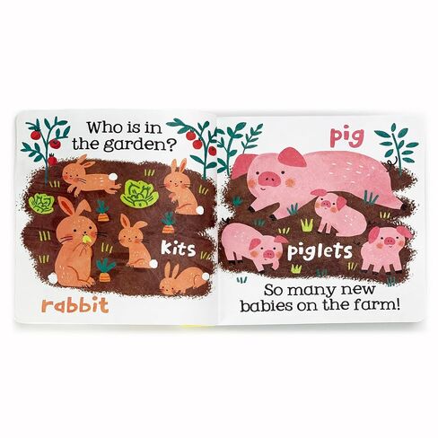 Tuffy Farm Babies Book - Washable, Chewable, Unrippable Pages With Hole For Stroller Or Toy Ring, Teether Tough, Ages 0-3 (A Tuffy Book) in Kuwait